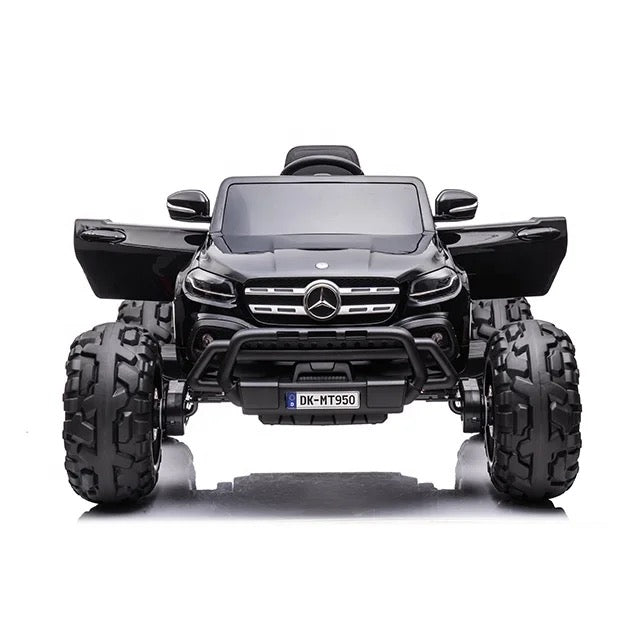 24V MERCEDES-BENZ MONSTER TRUCK (4X4, RUBBER WHEELS, TOUCHSCREEN TV, BLUETOOTH, RADIO, LEATHER SEAT, REMOTE CONTROL)
