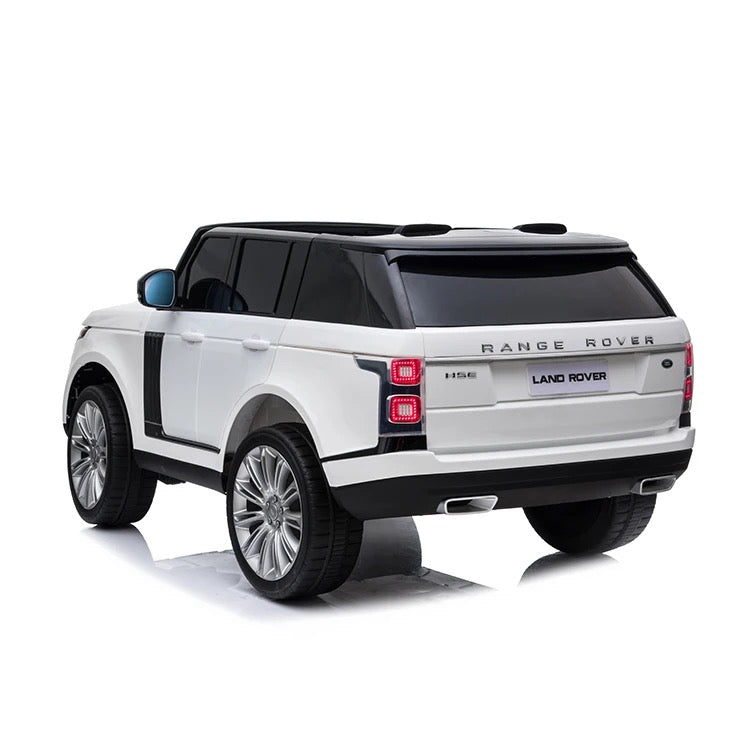 24V RANGE ROVER (TOUCHSCREEN TV, BLUETOOTH, RADIO, LEATHER SEATS, RUBBER WHEELS, REMOTE CONTROL)