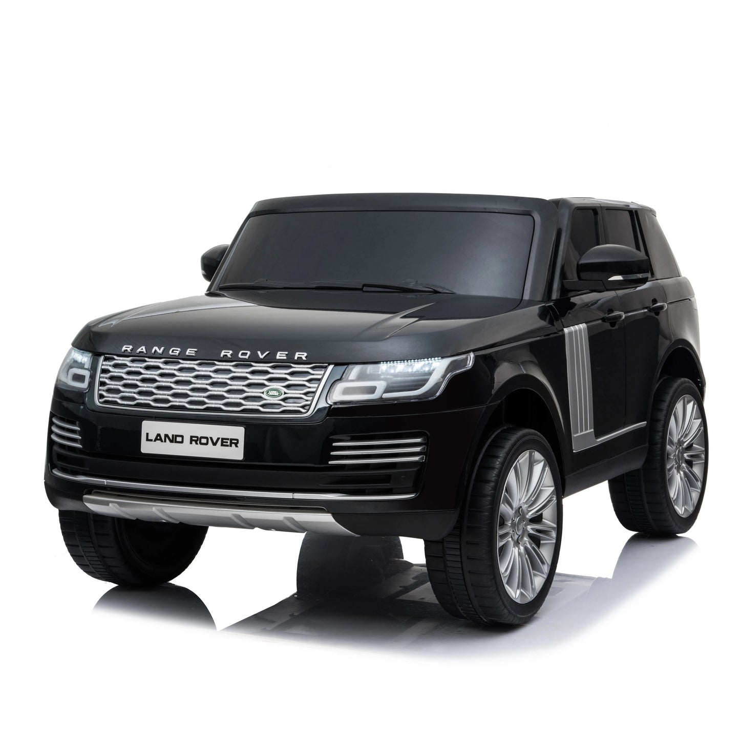 24V RANGE ROVER (TOUCHSCREEN TV, BLUETOOTH, RADIO, LEATHER SEATS, RUBBER WHEELS, REMOTE CONTROL)